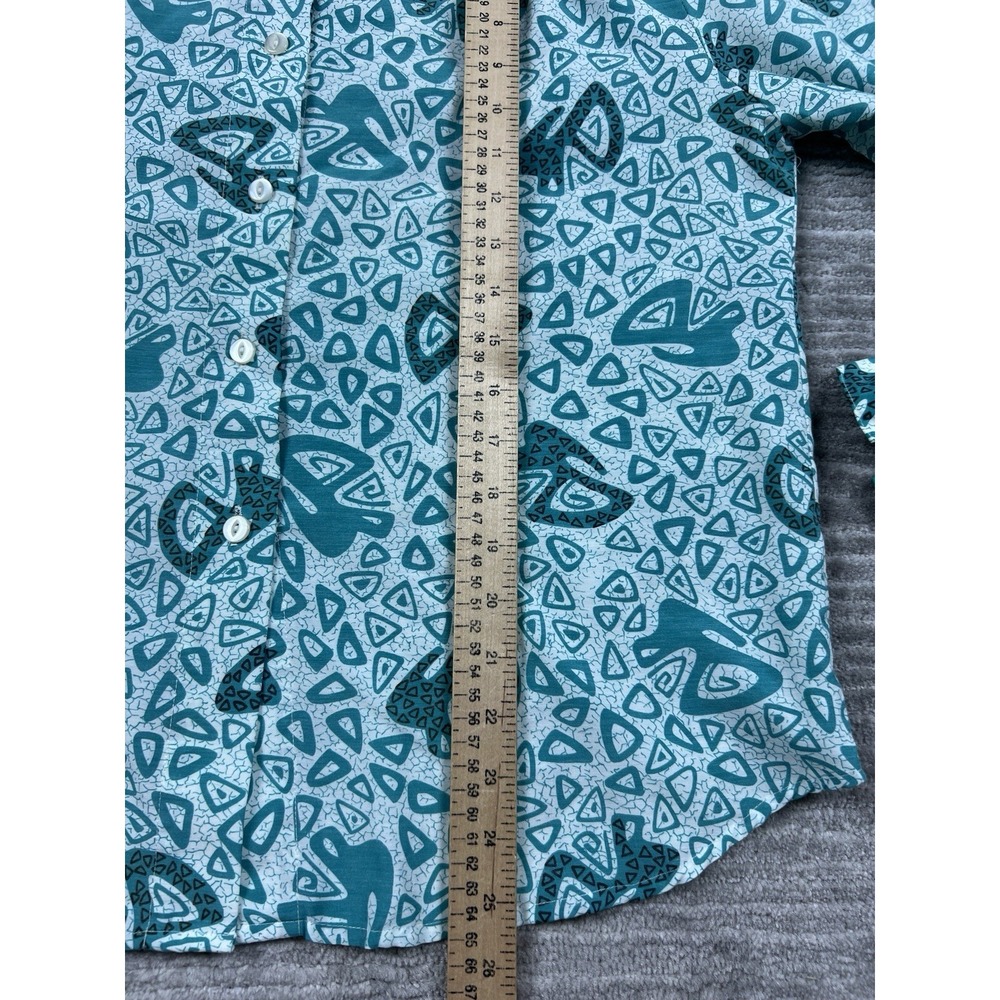 Vintage Pykettes Shirt Womens XL Green Button Up Longsleeve Casual - Picture 5 of 11